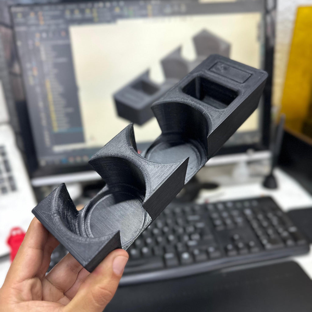 Portavasos consola BMW E36 con monedero y botón — vista 6